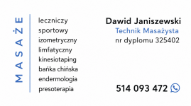 Gabinet Masażu Dawid Janiszewski Technik Masażysta