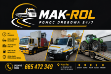 MAK-ROL POMOC DROGOWA | TRANSPORT POJAZDÓW I MASZYN ROLNICZYCH BRZEŹNIO, ZŁOCZEW, SIERADZ, WIELUŃ, BŁASZKI