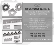 WEGA TOOLS sp. z o. o. Noże i osprzęt do drewna, metalu, recyklingu i rozdrabniaczy WEGA TOOLS sp. z o. o. Noże i osprzęt do drewna, metalu, recyklingu i rozdrabniaczy